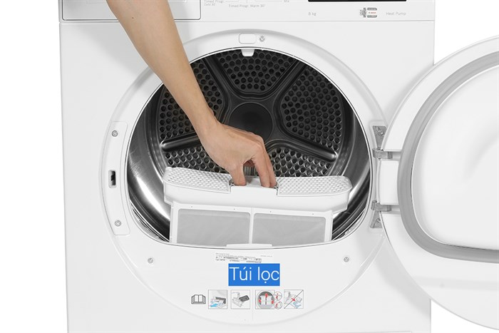 Máy sấy bơm nhiệt Bosch 8 kg WTH83028SG Màu Trắng