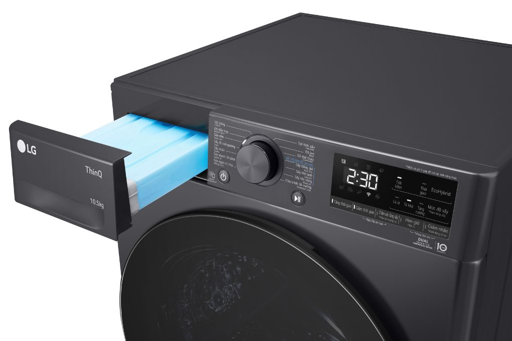 Máy sấy bơm nhiệt LG 10.5 kg DVHP50M Màu Đen