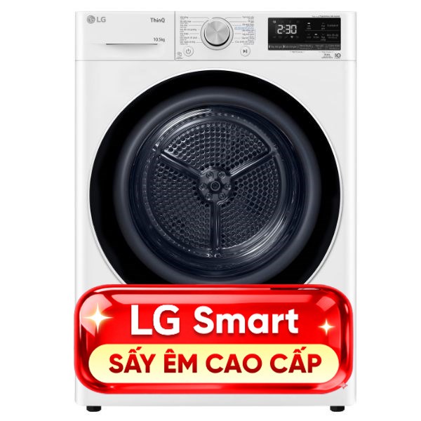 Máy sấy bơm nhiệt LG 10.5 Kg DVHP50W