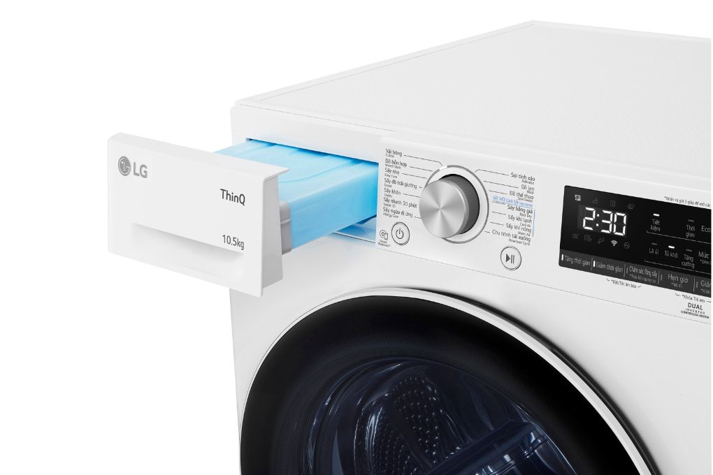 Máy sấy bơm nhiệt LG 10.5 kg DVHP50W Màu Trắng