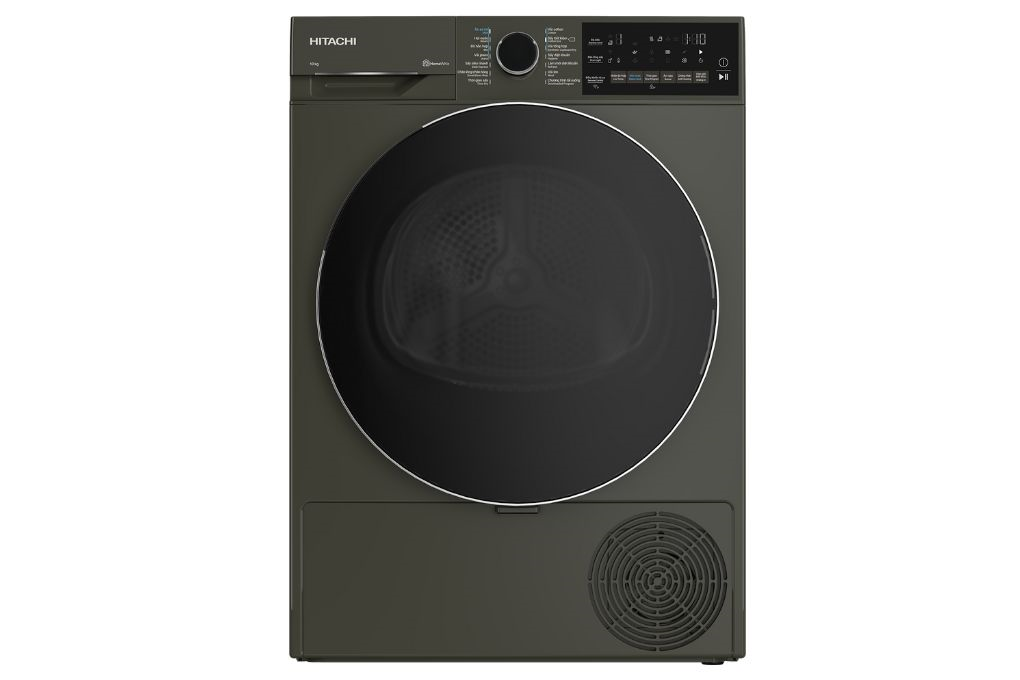Máy sấy bơm nhiệt Hitachi 10 kg TD-100XFVEM Màu Đen