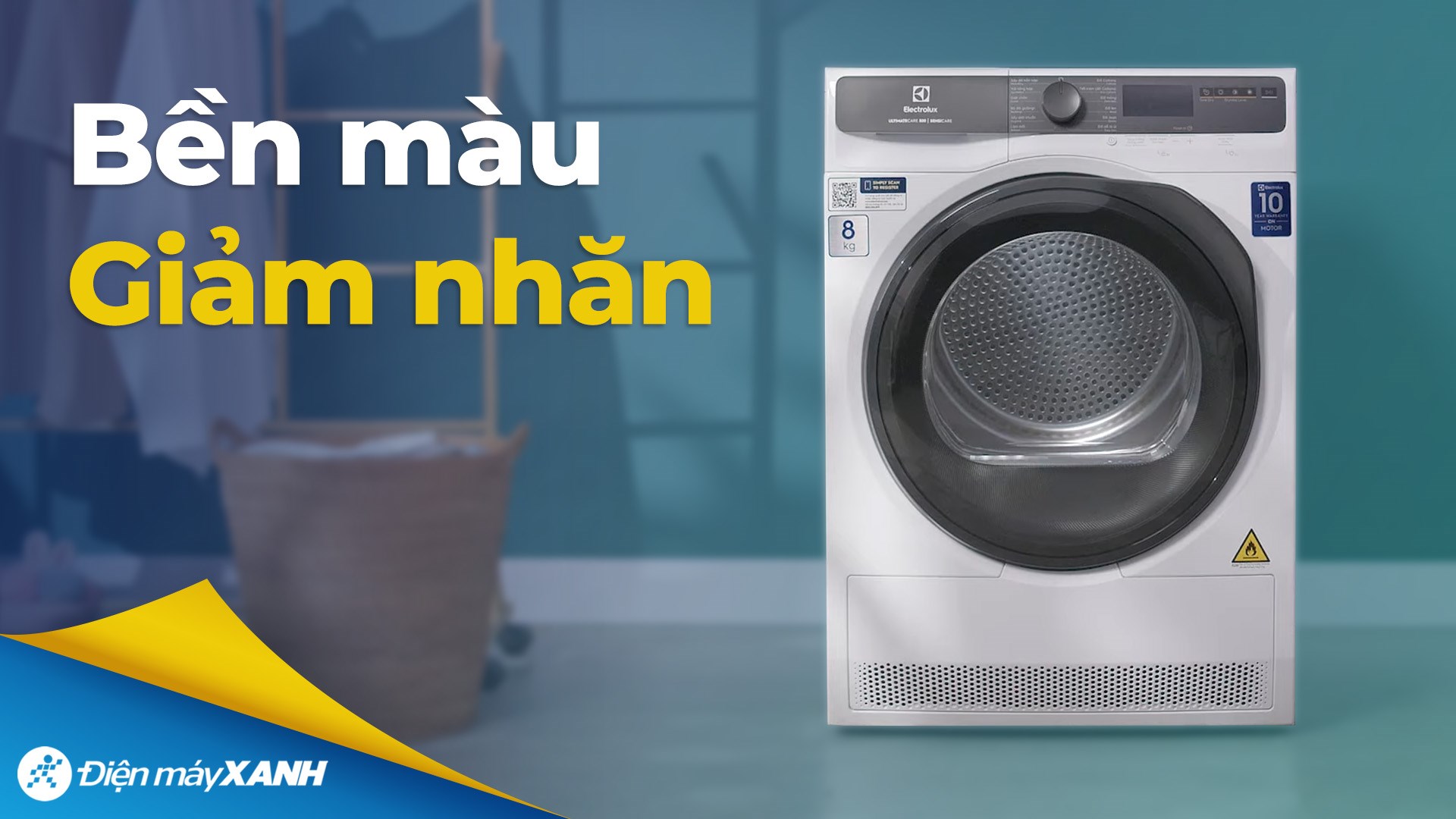 Máy sấy bơm nhiệt Electrolux UltimateCare 8 kg EDH803J5WC