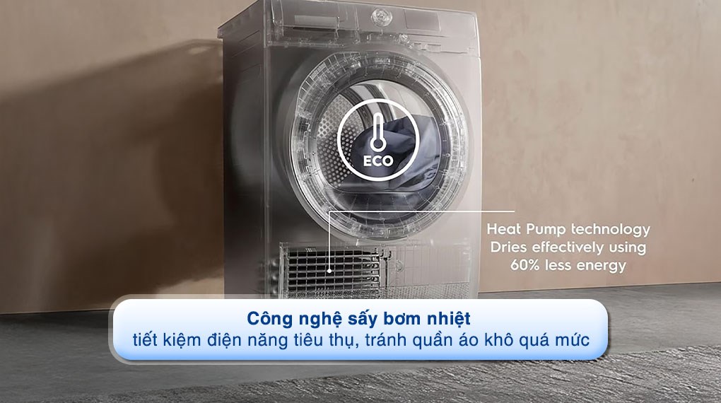 Máy sấy bơm nhiệt Electrolux UltimateCare 9 kg EDH903R7SC