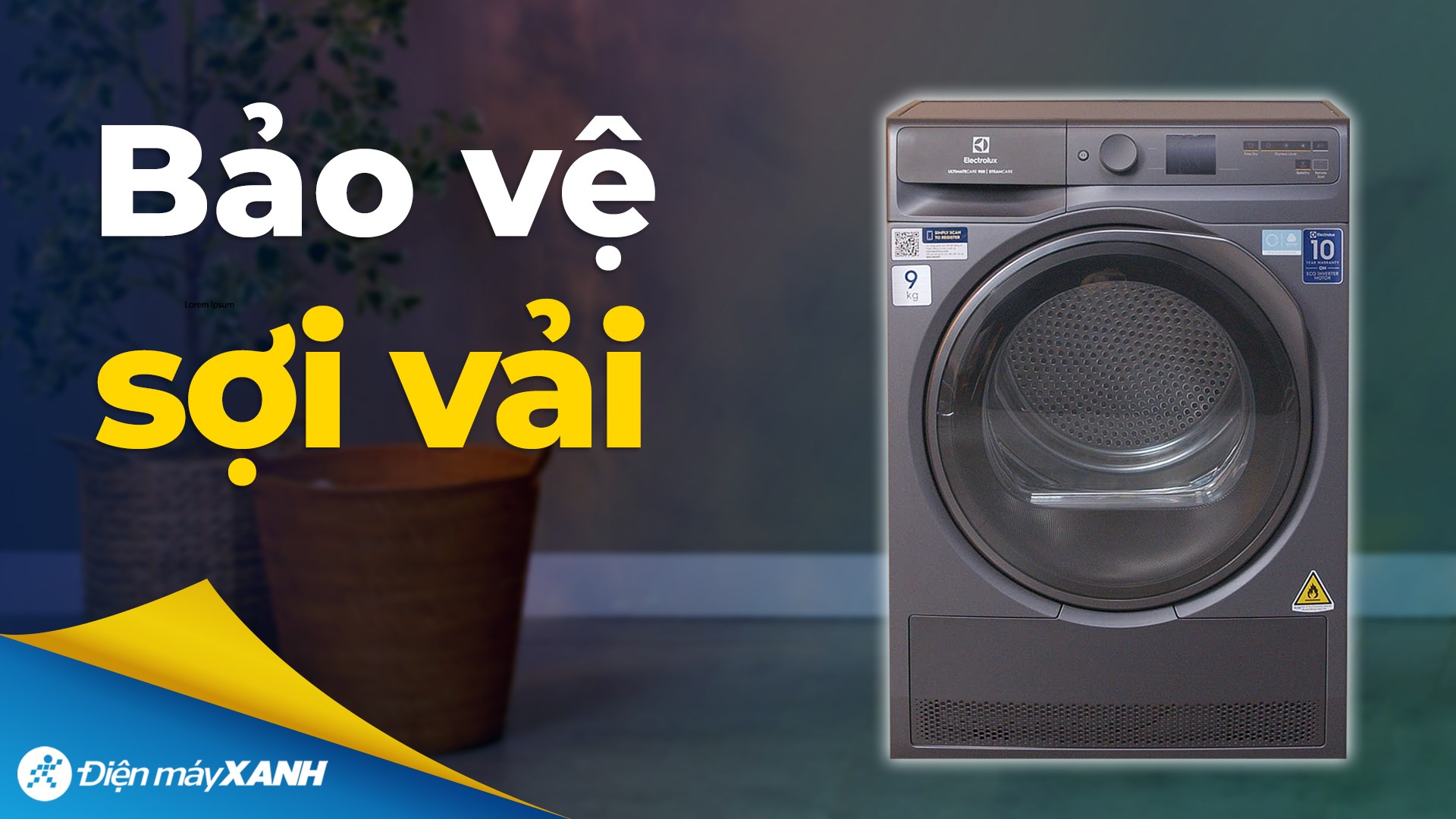 Máy sấy bơm nhiệt Electrolux UltimateCare 9 kg EDH902R9SC