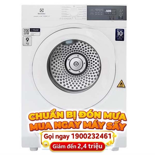 Máy sấy thông hơi Electrolux UltimateCare 9 kg EDS904H3WC