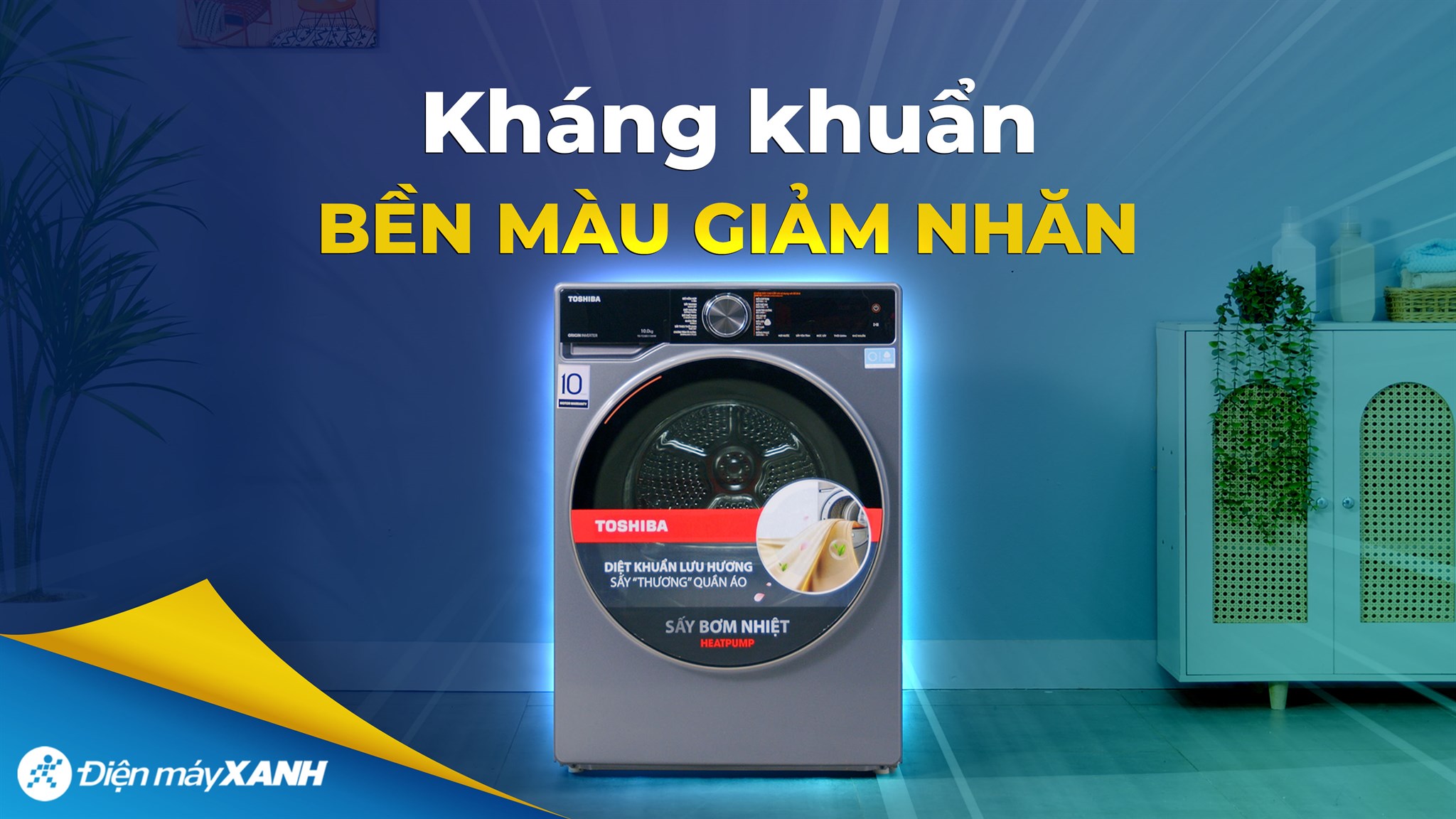 Máy sấy bơm nhiệt Toshiba 10 kg TD-T25BS110HWV(MG)