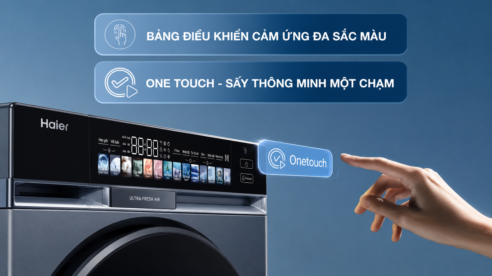 Máy sấy bơm nhiệt Haier 14 kg HD140-AR387GNU1