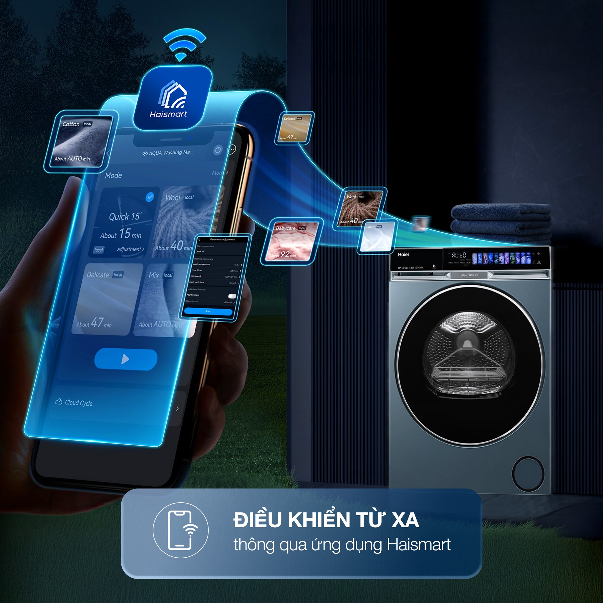 Máy sấy bơm nhiệt Haier 14 kg HD140-AR387GNU1