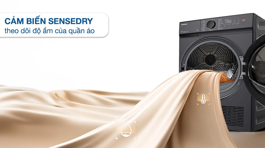 Máy sấy bơm nhiệt Toshiba 8 kg TD-T21B90HWV(MG)