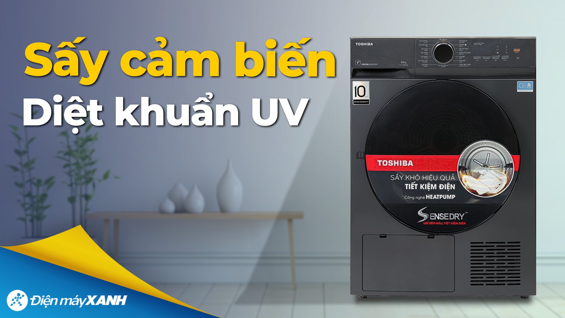 Máy sấy bơm nhiệt Toshiba 8 kg TD-T21B90HWV(MG)