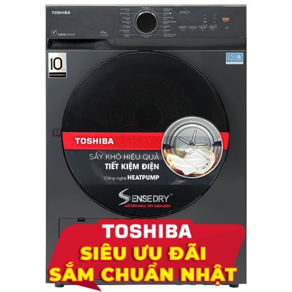 Máy sấy bơm nhiệt Toshiba 8 Kg TD-T21B90HWV(MG)