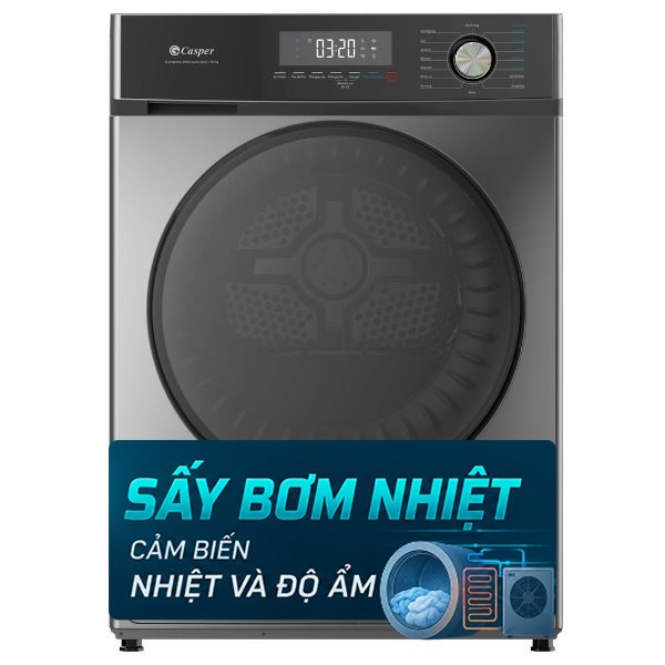 Máy sấy bơm nhiệt Casper 9 Kg TD-P9HG1