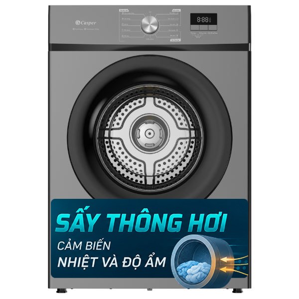 Máy sấy thông hơi Casper 9 Kg TD-E9VG1