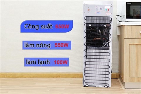 Tổng công suất 650 W, làm nóng lạnh thường xuyên - Cây nước nóng lạnh Sunhouse SHD9623 đỏ