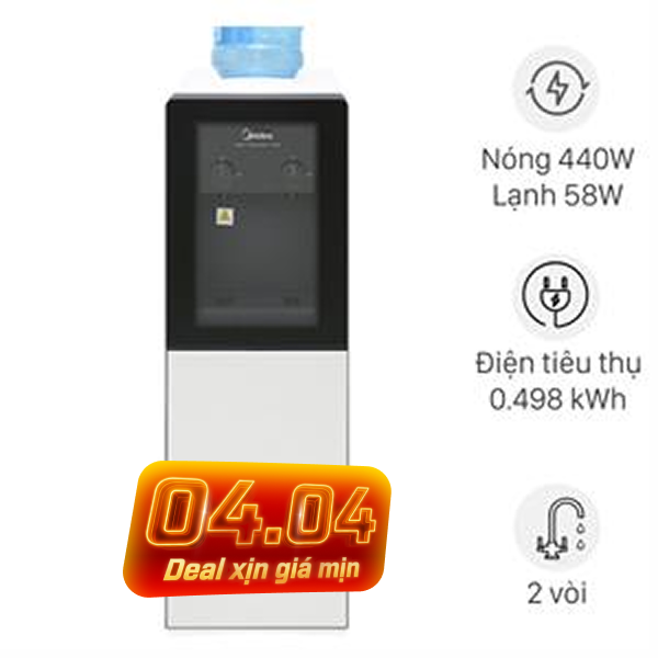 Cây nước nóng lạnh Midea YD1518S-X 498W