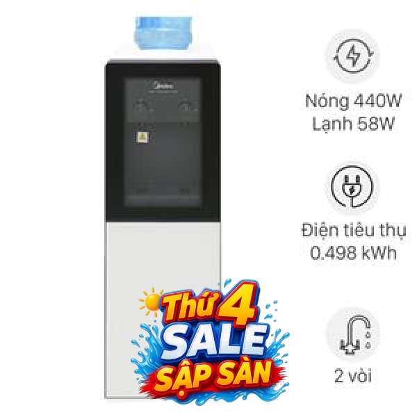 Cây nước nóng lạnh Midea YD1518S-X 498W
