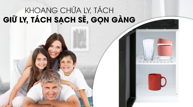 Khoang gian ngăn mát - Cây nước nóng lạnh Midea YD1518S-X