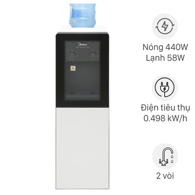 Cây nước nóng lạnh Midea YD1518S-X 498W