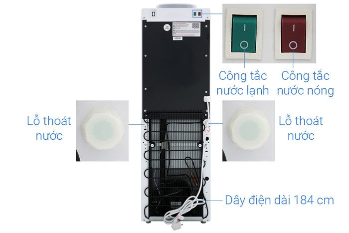 Cây nước nóng lạnh Electrolux EQACF01TXWV 570W Màu Trắng