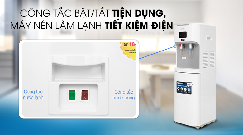Cây nước nóng lạnh Toshiba RWF-W1664TV(W1) 670W - 10