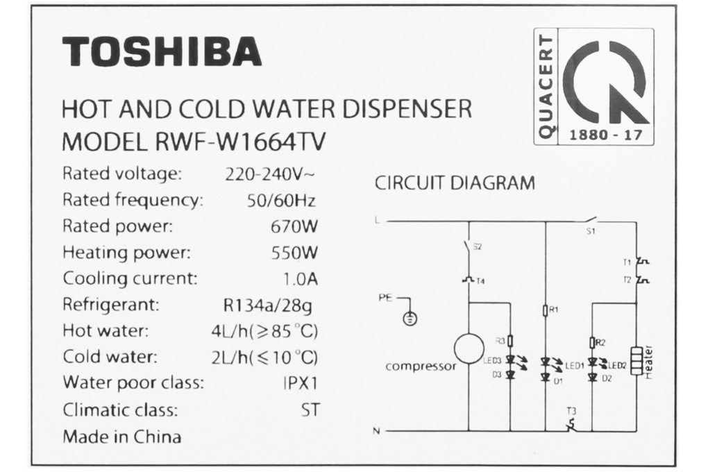 Siêu thị cây nước nóng lạnh Toshiba RWF-W1664TV(W1)