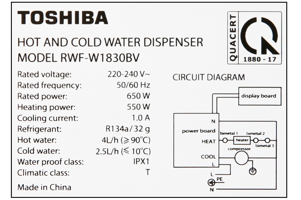 Siêu thị cây nước nóng lạnh Toshiba RWF-W1830BV(K)