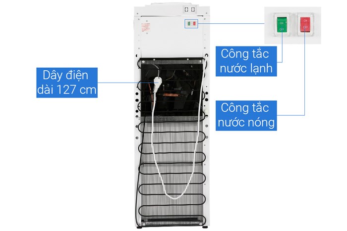 Cây nước nóng lạnh Clari YLR-5L(1010) 520W Màu Vàng đồng
