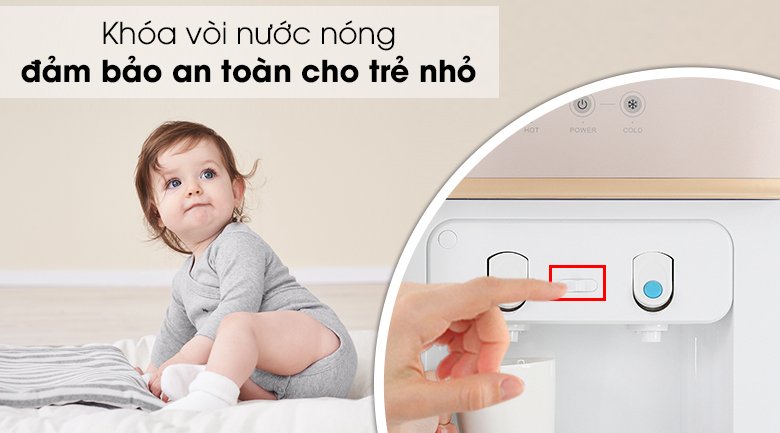 Khóa vòi nước nóng an toàn với trẻ nhỏ