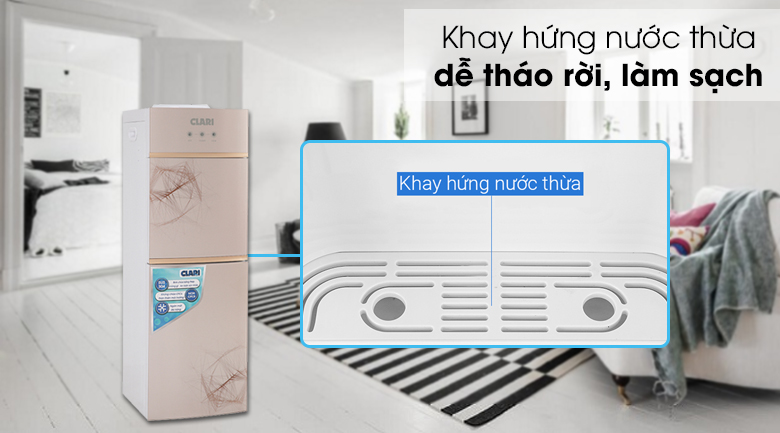 Cây nước nóng lạnh Clari YLR-5L(1010) - Trang bị khay hứng nước thừa