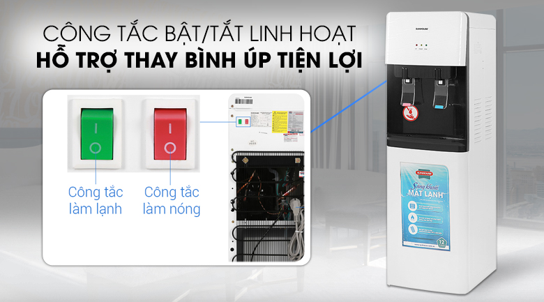 Cây nước nóng lạnh Sunhouse SHD9615 - 4