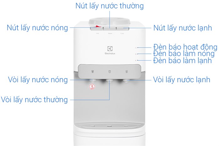Cây nước nóng lạnh Electrolux EQALF01TXWV Màu Trắng