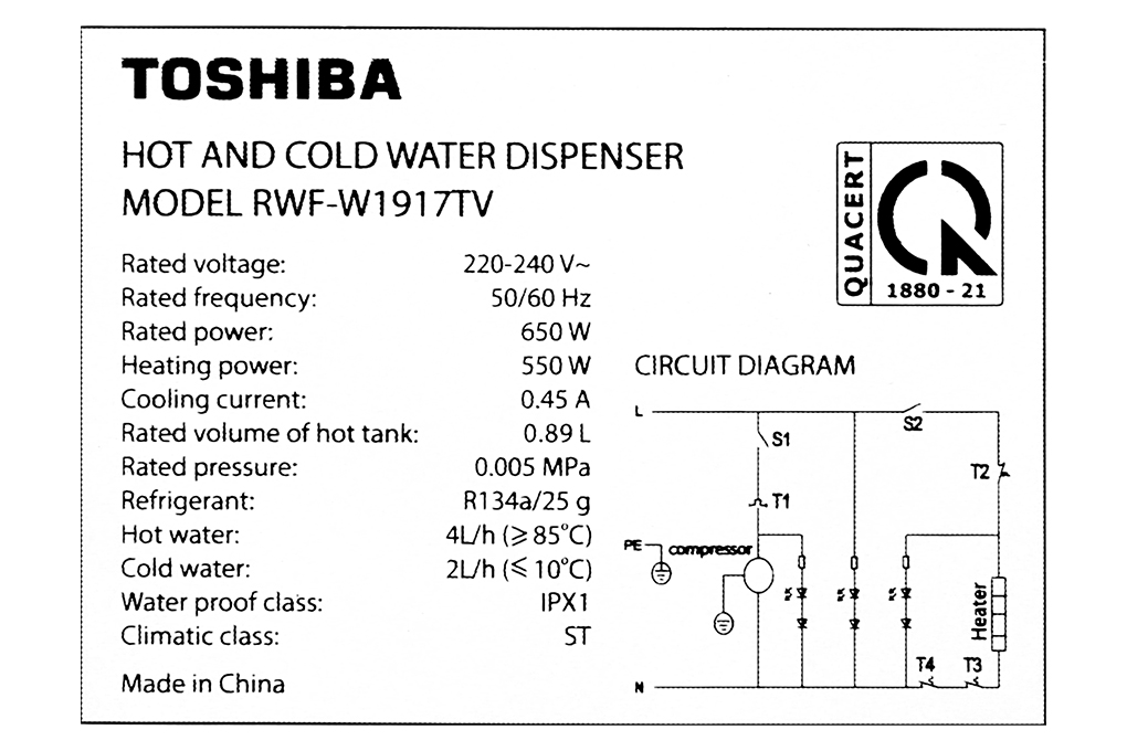 Siêu thị cây nước nóng lạnh Toshiba RWF-W1917TV