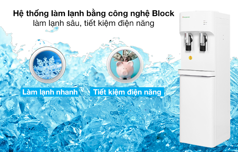 Công nghệ block - Cây nước nóng lạnh Kangaroo KG52A3