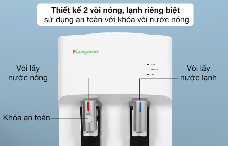 Thiết kế vòi - Cây nước nóng lạnh Kangaroo KG52A3