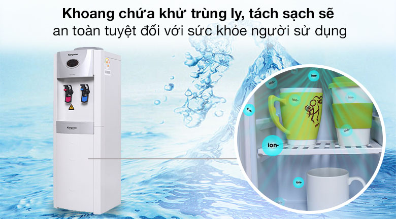 Khoang khử trùng ly sạch sẽ - Cây nước nóng lạnh Kangaroo KG45