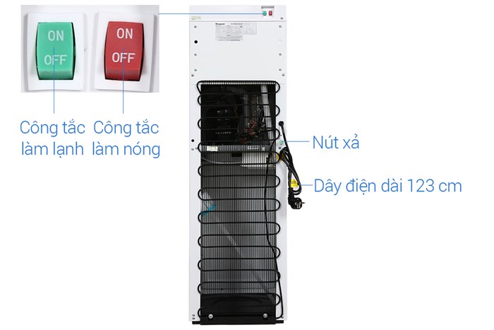 Cây nước nóng lạnh Kangaroo KG56A3 585W Màu Trắng
