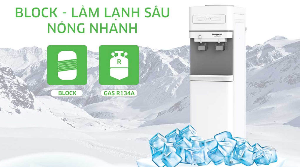 Công nghệ làm lạnh - Cây nước nóng lạnh Kangaroo KG36A2