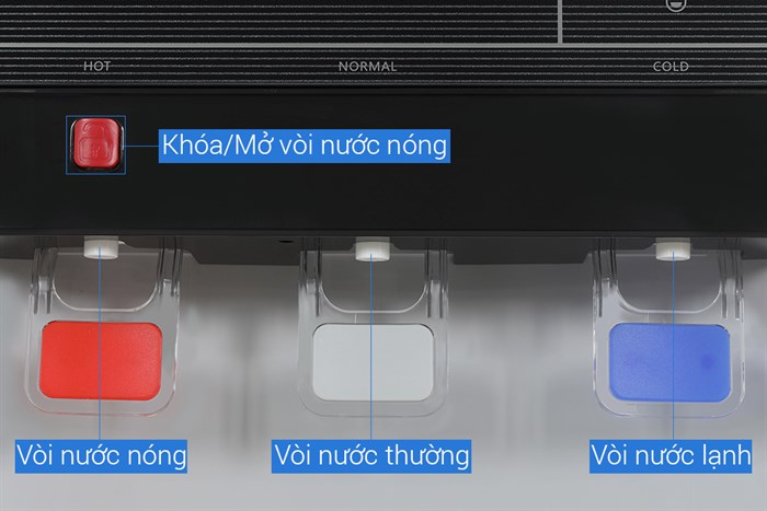 Cây nước nóng lạnh Kangaroo KG64A3 585W Màu Đen