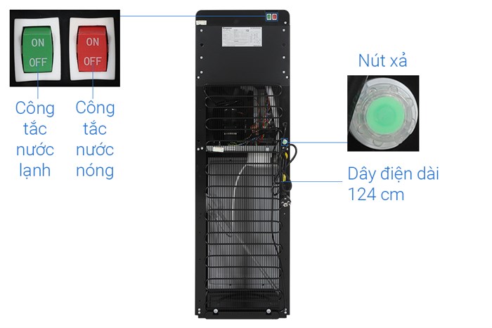 Cây nước nóng lạnh Kangaroo KG64A3 585W Màu Đen