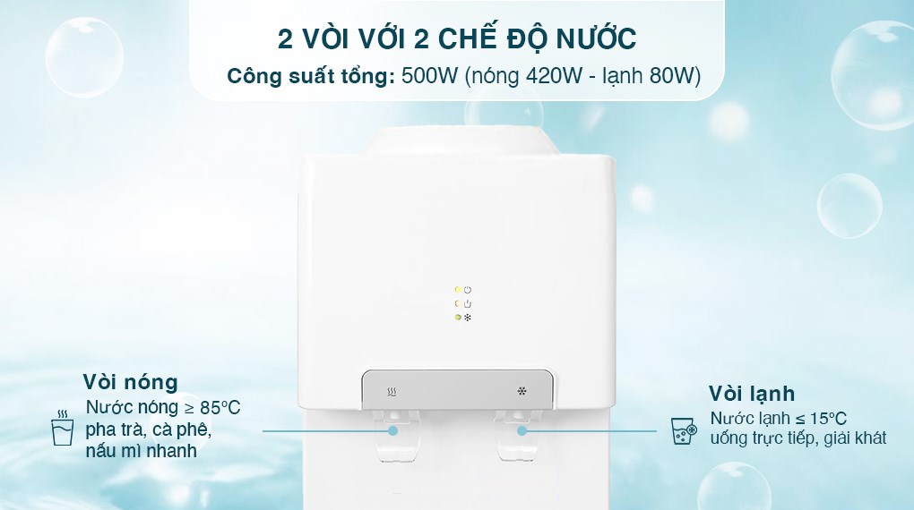 Cây nước nóng lạnh Midea YD1732S-W 500W