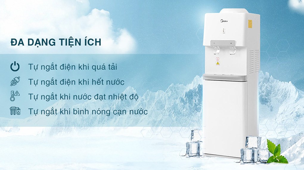 Cây nước nóng lạnh Midea YD1732S-W 500W