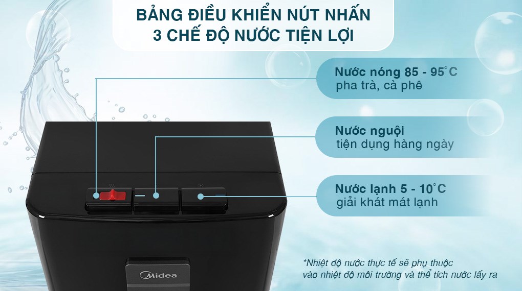 Cây nước nóng lạnh Midea YL2036S-B 520W