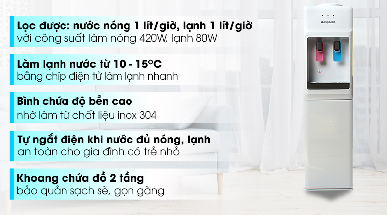 Hướng dẫn chọn mua cây nước nóng lạnh phù hợp nhu cầu sử dụng > Cây nước nóng lạnh hoạt động dựa trên chip điện tử