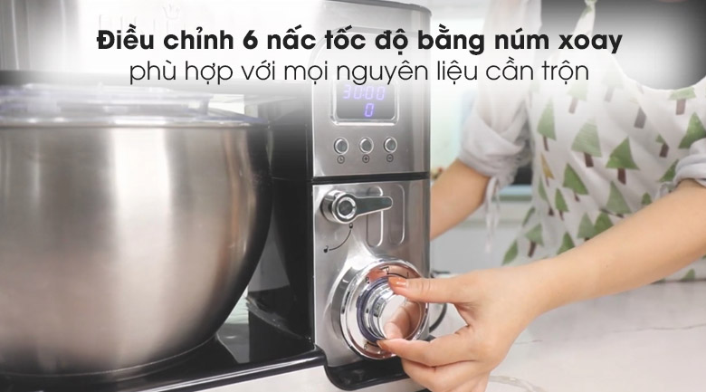 6 tốc độ trộn - Máy nhồi bột Unie EM5