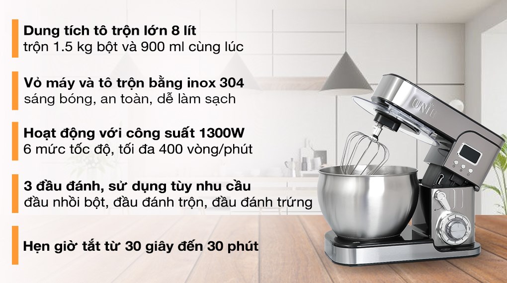 Máy nhồi bột đánh trứng Unie EM5