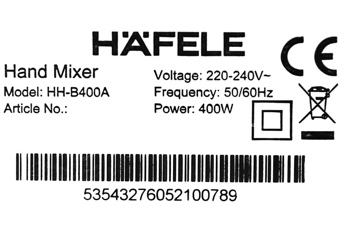 Máy đánh trứng Hafele HH-B400A Màu Xám