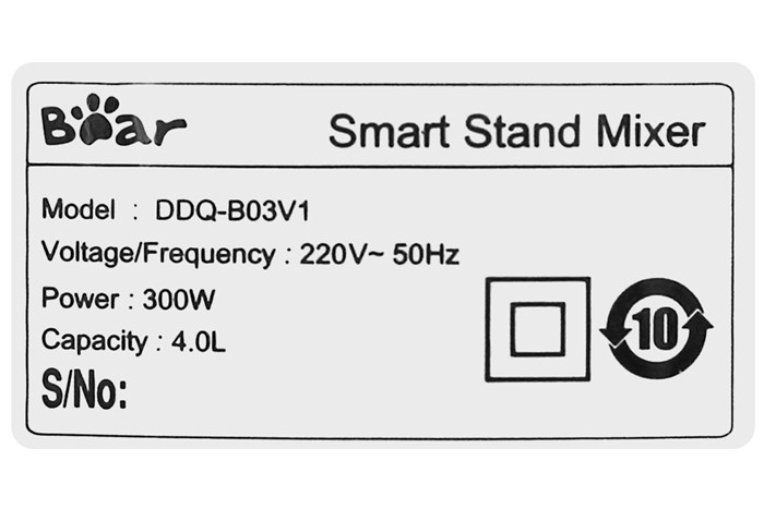 Máy nhồi bột đánh trứng Bear DDQ-B03V1 Màu Xanh ngọc