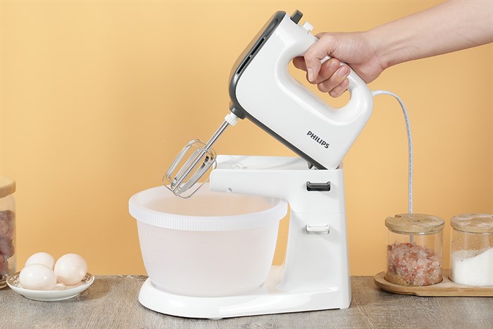 Máy nhồi bột đánh trứng Philips HR3745/00 Màu Trắng