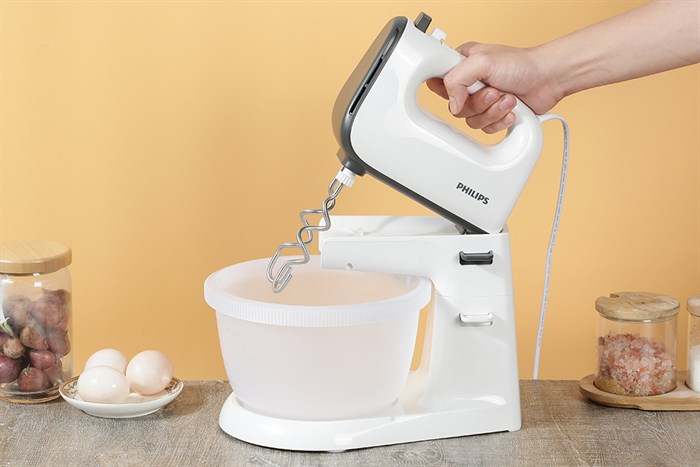 Máy nhồi bột đánh trứng Philips HR3745/00 Màu Trắng