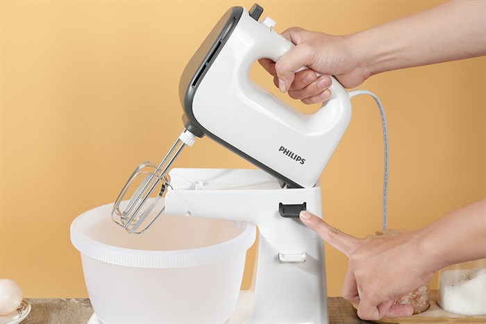 Máy nhồi bột đánh trứng Philips HR3745/00 Màu Trắng